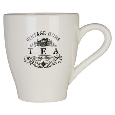 White mug with &