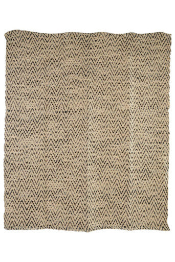 Textured woven blanket with a zigzag pattern on a white background