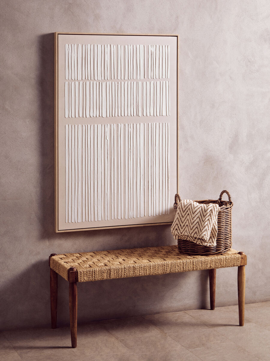 Bosie Chevron Beige and Grey Woven Throw