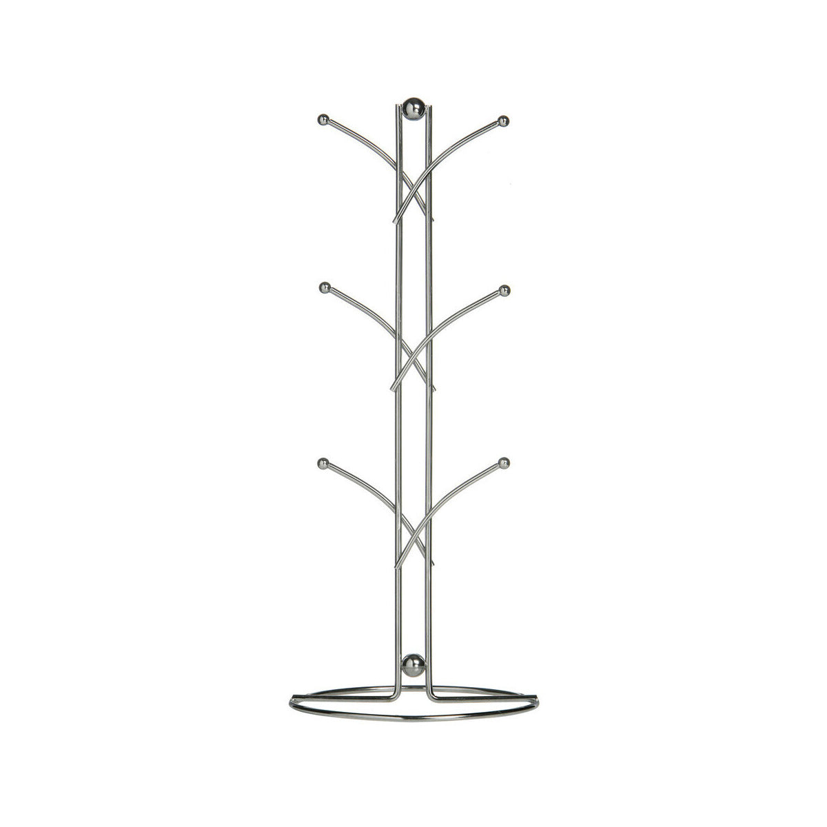 Helix Chrome 6 Cup Mug Tree