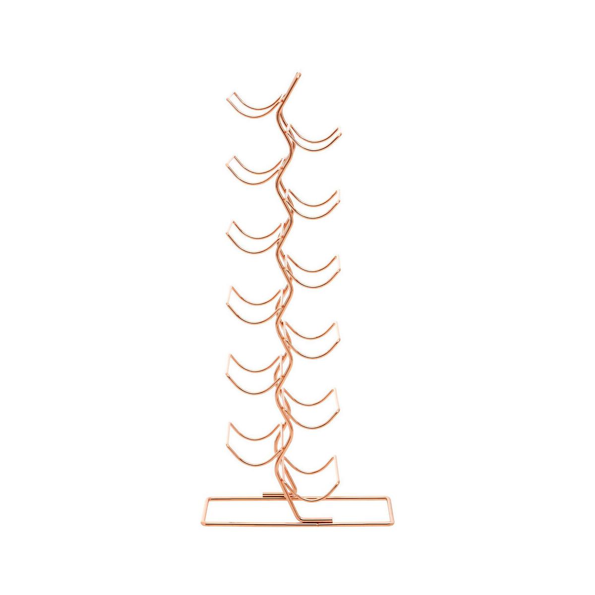 Wren 12 Tier Wine Rack With Copper Finish