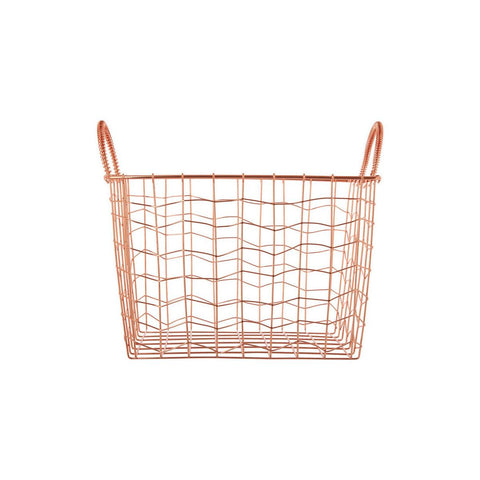 Vertex Wavy Grid Rectangular Wire Basket