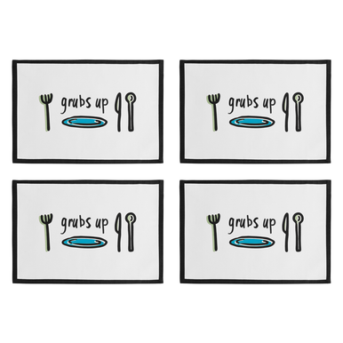 Doodle Set Of Four Grubs Up Placemats