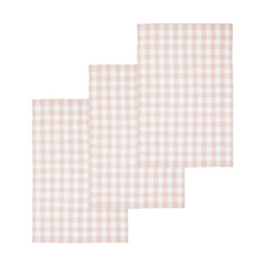 Set of Three Amber and White Tea Towels | Doro