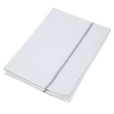 Doro Set Of 3 White and Grey Voilet Waffle Tea Towels