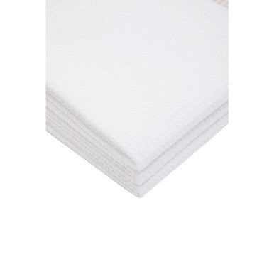 Doro Set Of 3 White and Almond Waffle Tea Towels