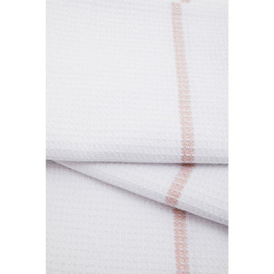 Doro Set Of 3 White and Almond Waffle Tea Towels