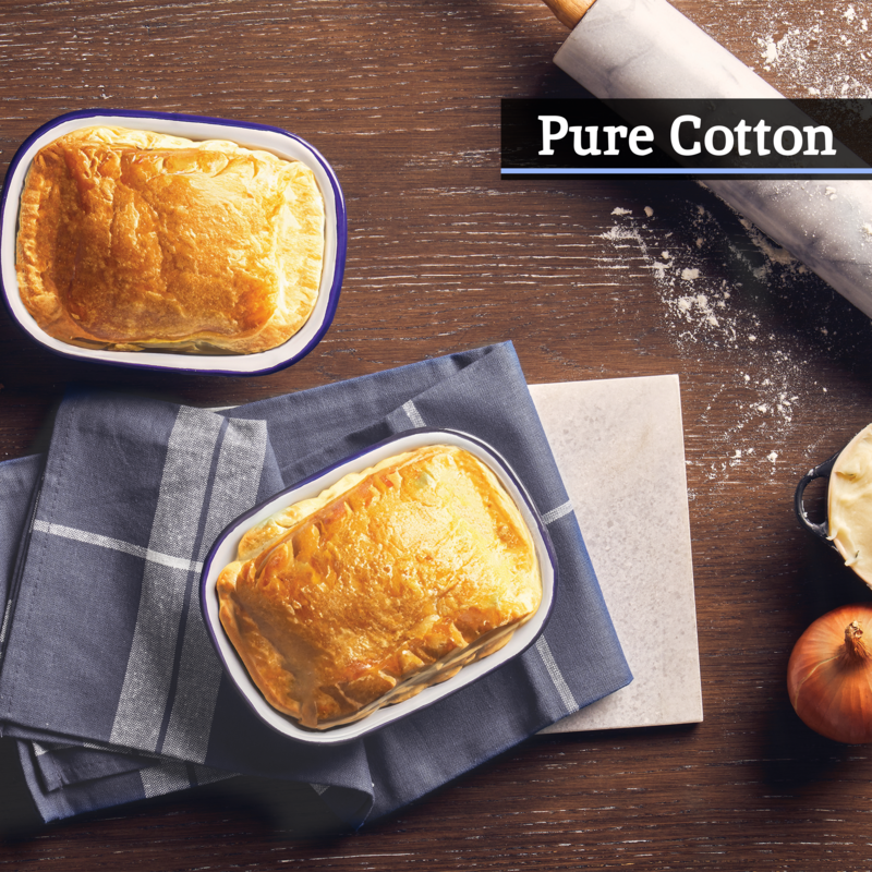 Doro Set Of Three Grey And White Tea Towels