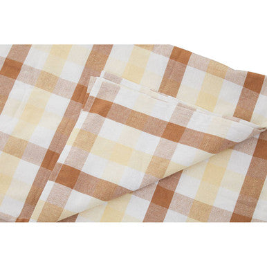 Thread and Loom Terracotta Gingham Tablecloth