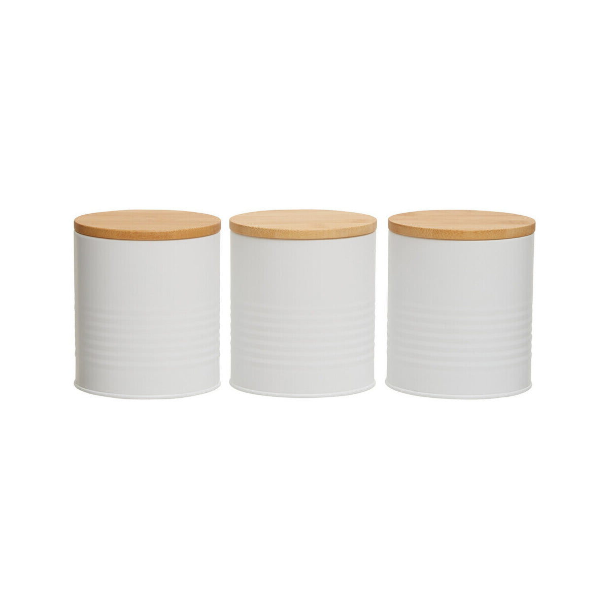 Set Of Three Alton White Cannisters