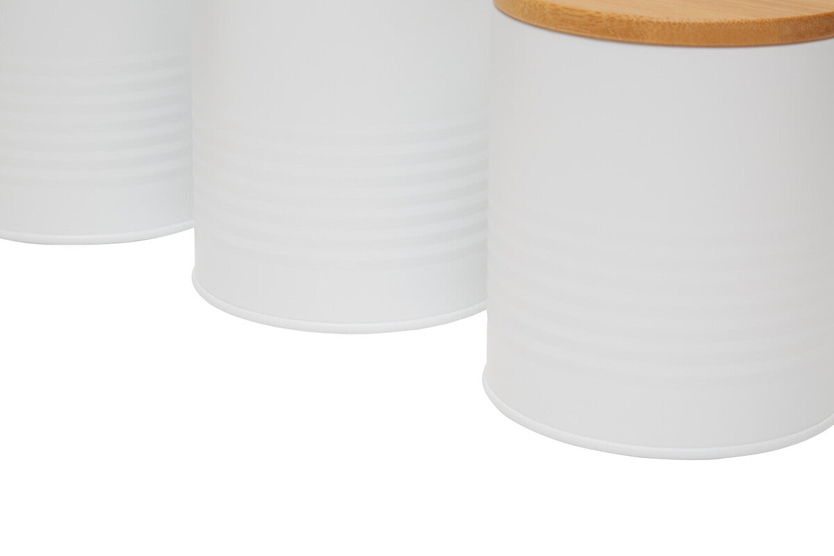 Set Of Three Alton White Cannisters