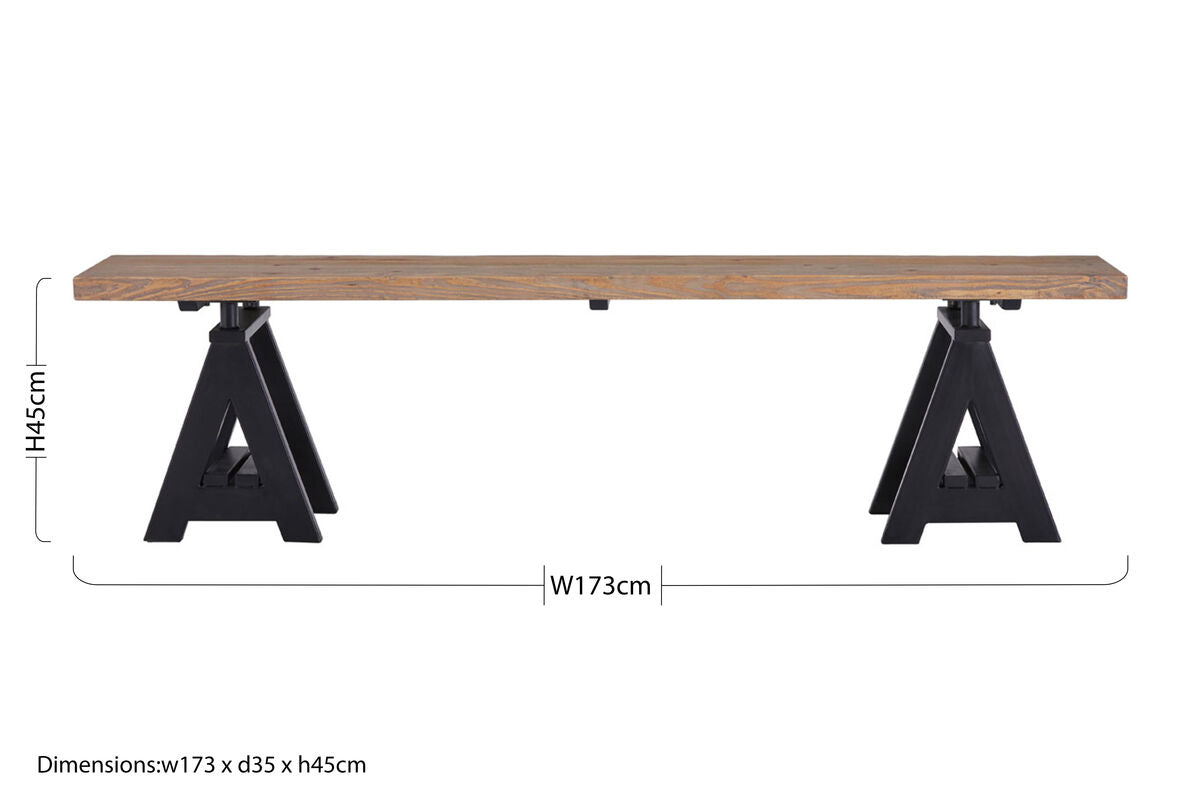 Hampstead Pine Wood Bench - Image 7