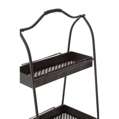 Lexa Black Metal Storage Rack