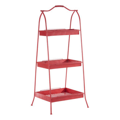Lexa Red Metal Storage Rack