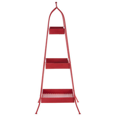 Lexa Red Metal Storage Rack
