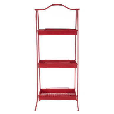 Lexa Red Metal Storage Rack
