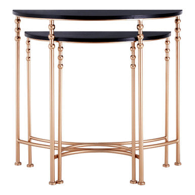 Lexa Set Of Two Half Round Console Tables