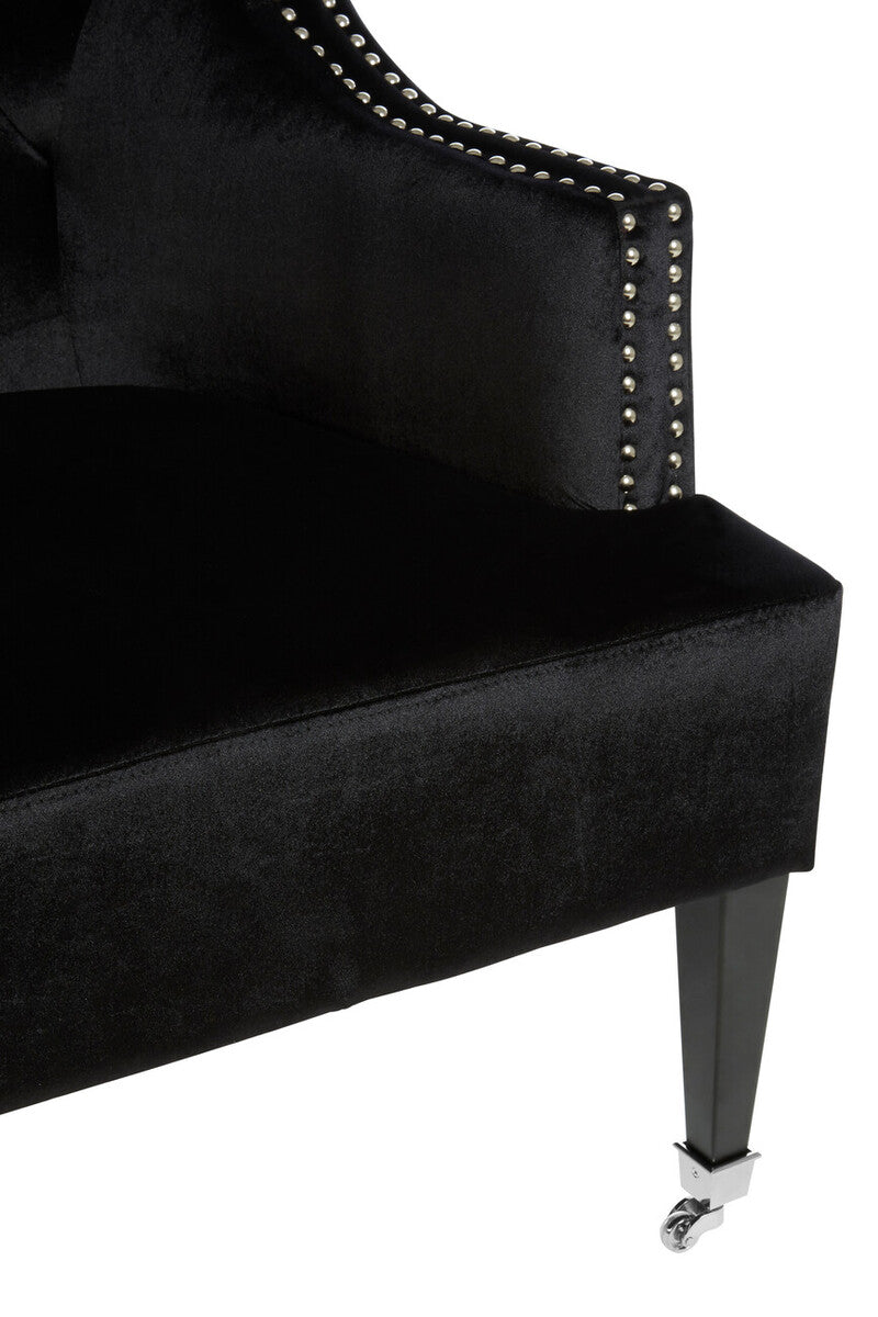 Darlington Black Velvet Armchair