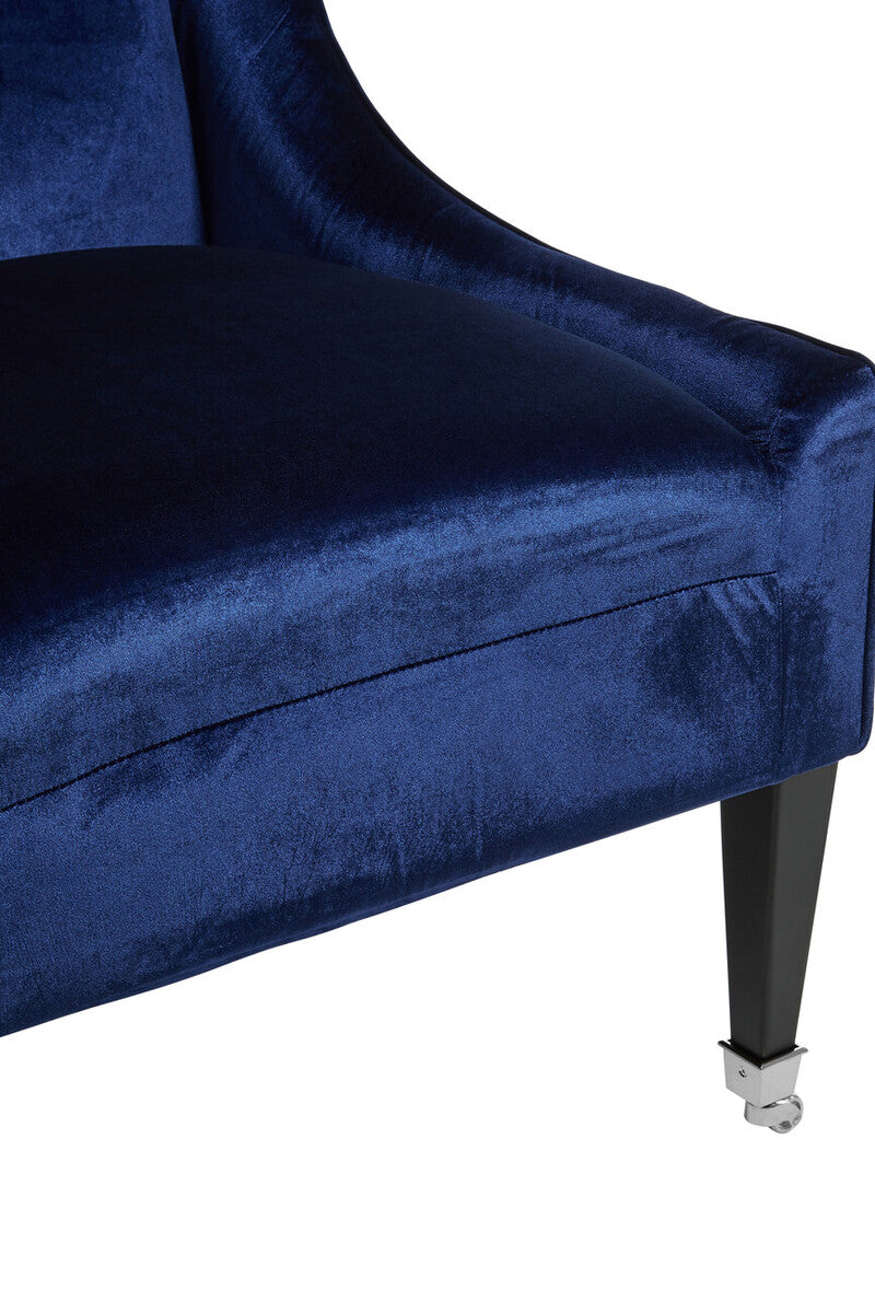 Downton Blue Velvet Chair
