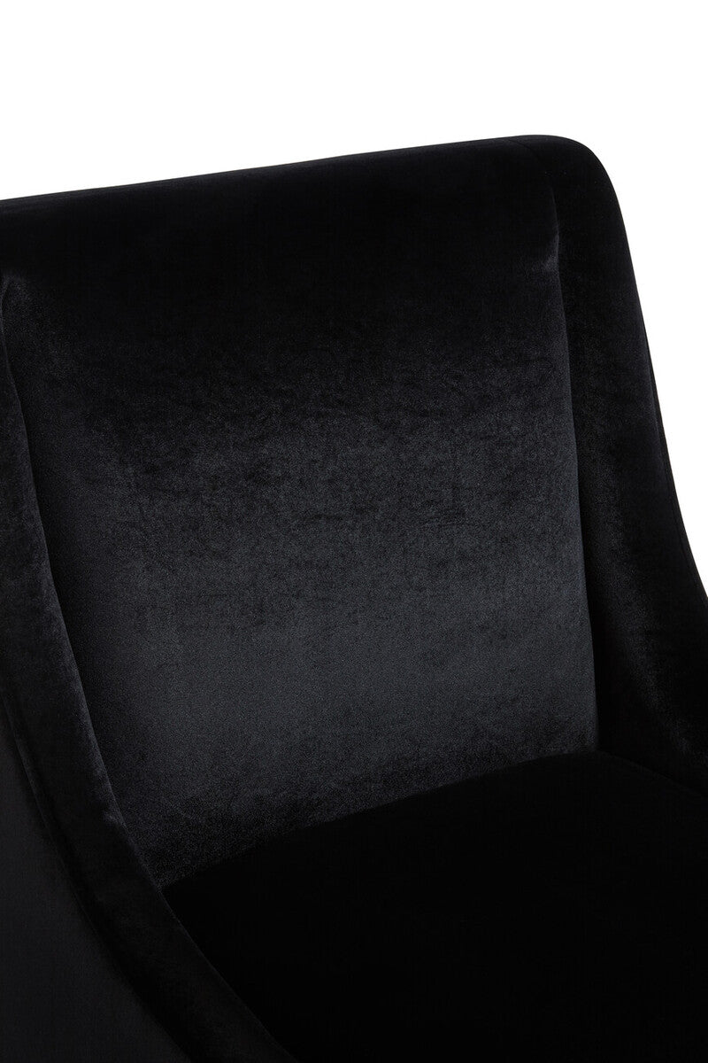 Downton Black Velvet Chair