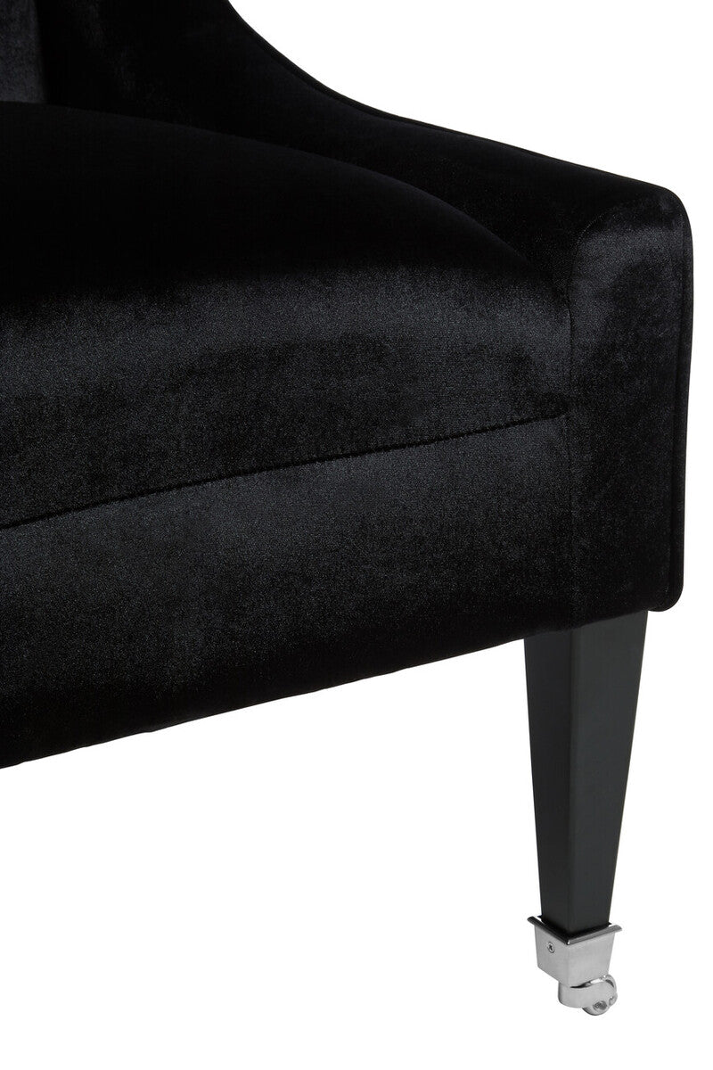 Downton Black Velvet Chair