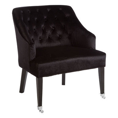 Darwin Black Velvet Chair