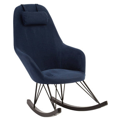 Kolding Blue Fabric Rocking Chair