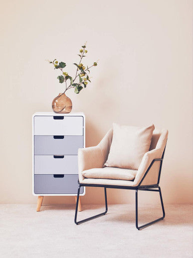 Stockholm Stone Fabric Armchair With Cushion