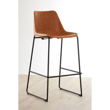 Dalston Camel Bar Stool With Black Legs