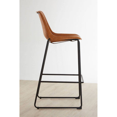 Dalston Camel Bar Stool With Black Legs