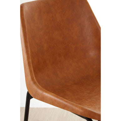 Dalston Camel Bar Stool With Black Legs