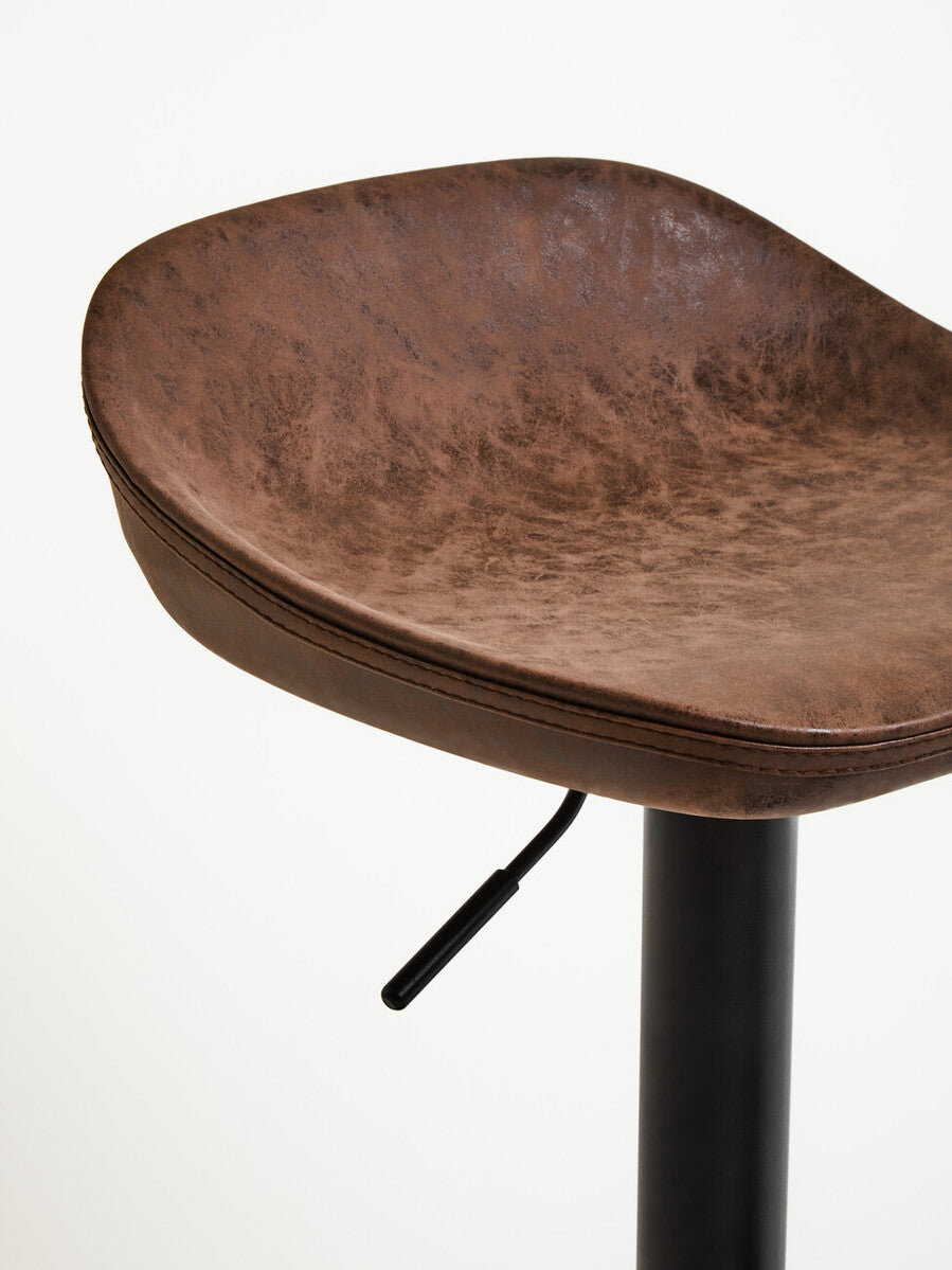 Set Of Two Dalston Mocha Adjustable Bar Stool