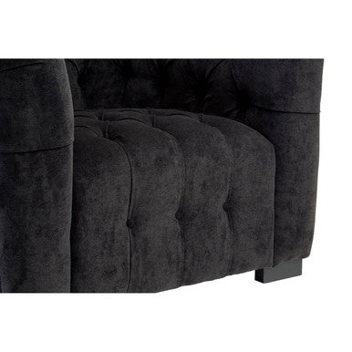 Fenton Black Fabric Armchair