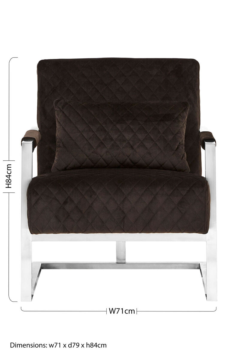 Gatsby Black Fabric Armchair