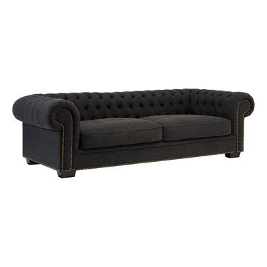 Lincoln 3 Seater Charcoal Fabric Sofa