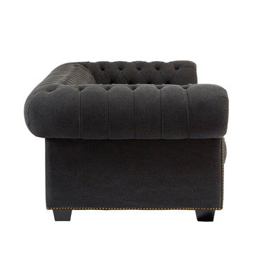 Lincoln 3 Seater Charcoal Fabric Sofa
