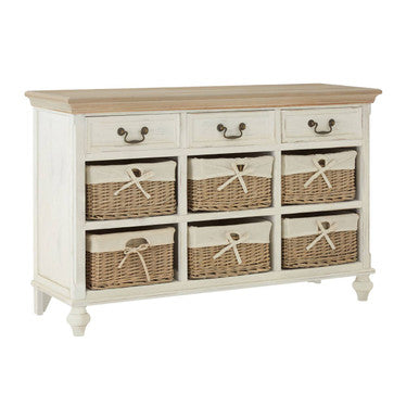Hendra Cabinet With 6 Willow Baskets