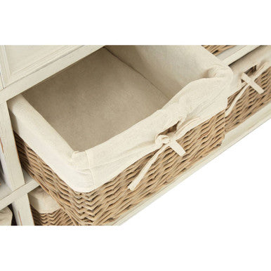 Hendra Cabinet With 6 Willow Baskets