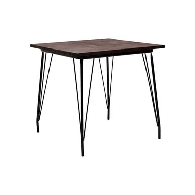Black Metal Legs and Elm Wood Top Dining Table, District