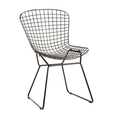 District Black Metal Wire Chair