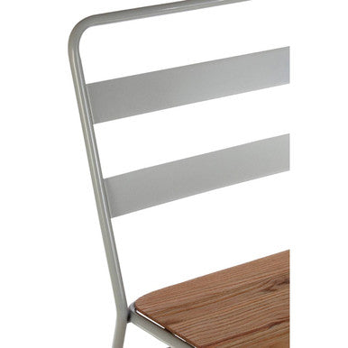 District Grey Metal And Elm Wood Chair