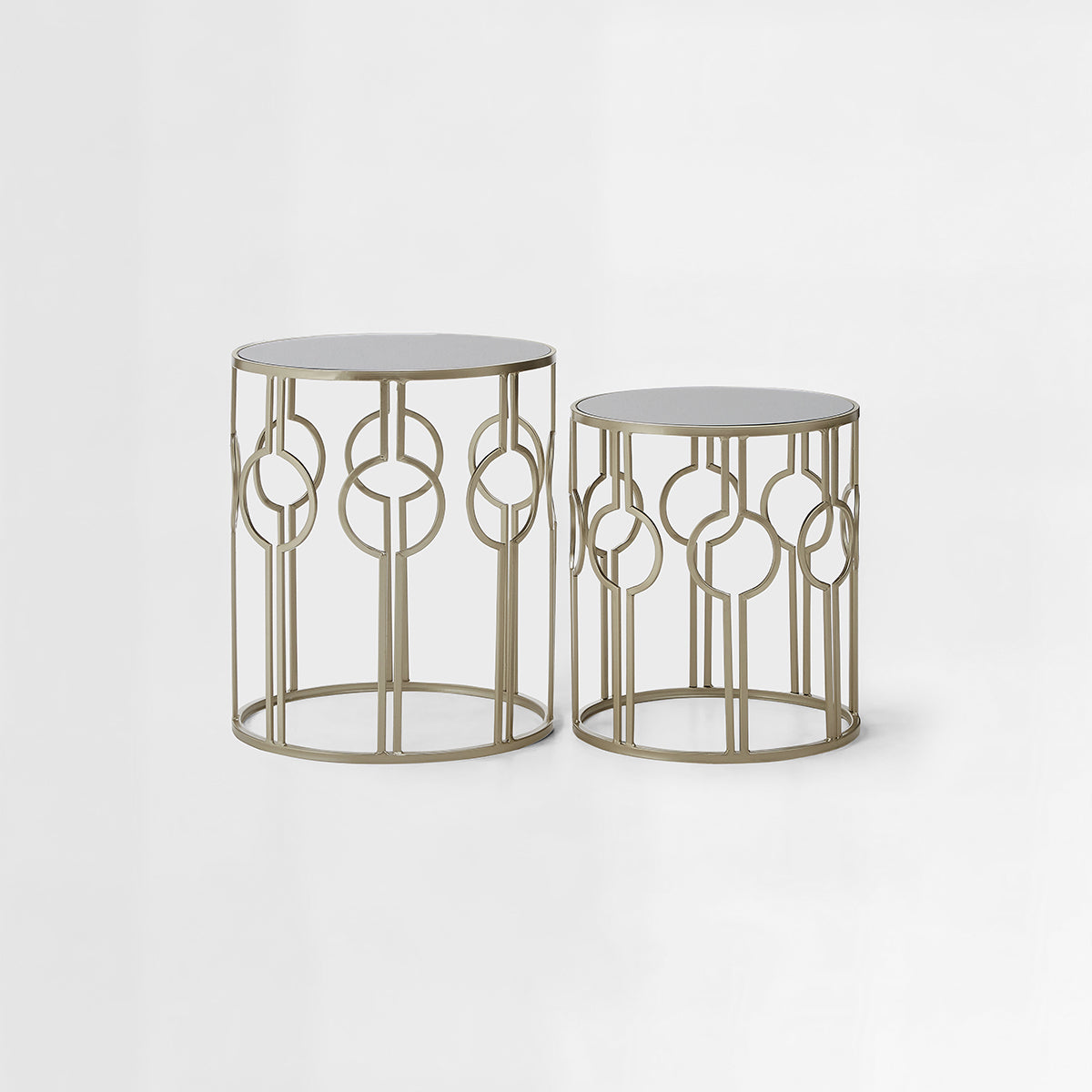 Avantis Set of 2 Circle Design Champagne Tables