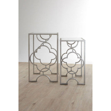 Merlin Set Of Two Silver Leaf Side Tables - Image 3