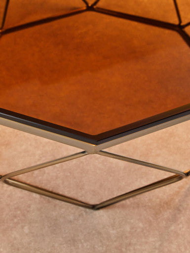 Allure Brushed Bronze Tapered Coffee Table