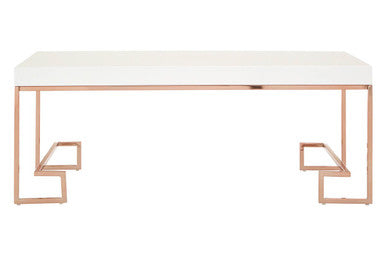 Allure Rose Gold Angled Legs Coffee Table - Image 2