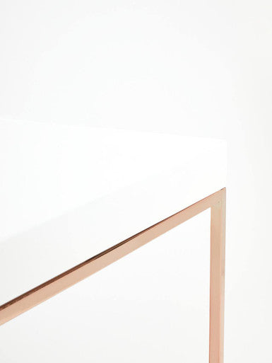 Allure Rose Gold Angled Legs Coffee Table