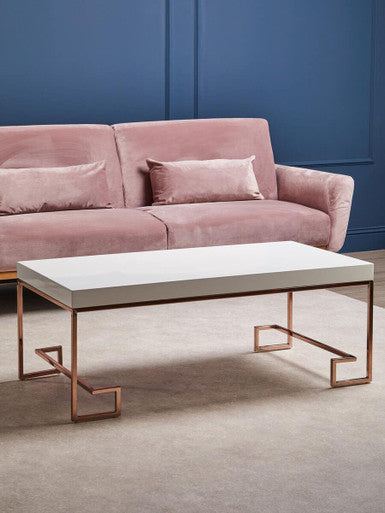 Allure Rose Gold Angled Legs Coffee Table - Image 3
