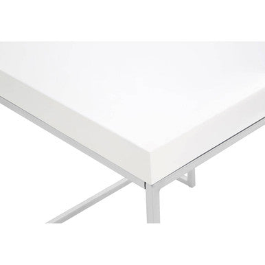 Allure Chrome Angled Legs End Table