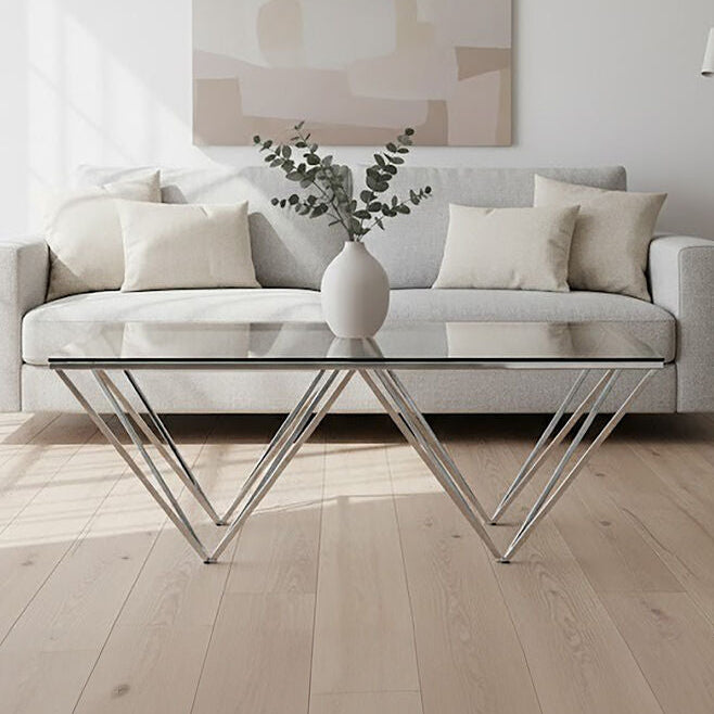 Allure Coffee Table With Triangular Base
