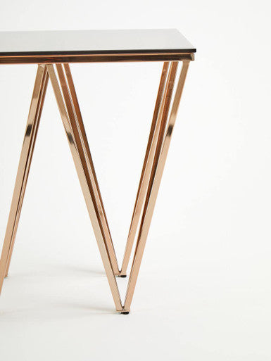 Allure Rose Gold Prismatic Legs End Table - Image 10